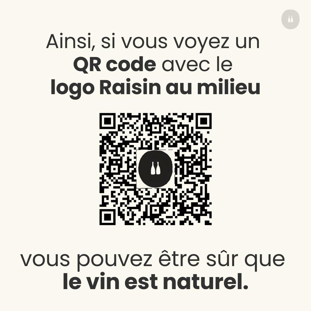 Così, se vedete un QR code con il logo di Raisin al centro, potete essere certi che il vino è naturale.